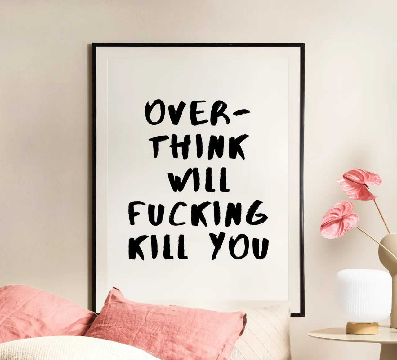 ÜBERDENKEN WIRD DICH UMBRINGEN Poster von ArtDesign by KBK