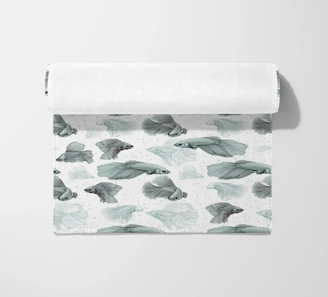 Fighting Fish Pattern beach towel by Face & Content