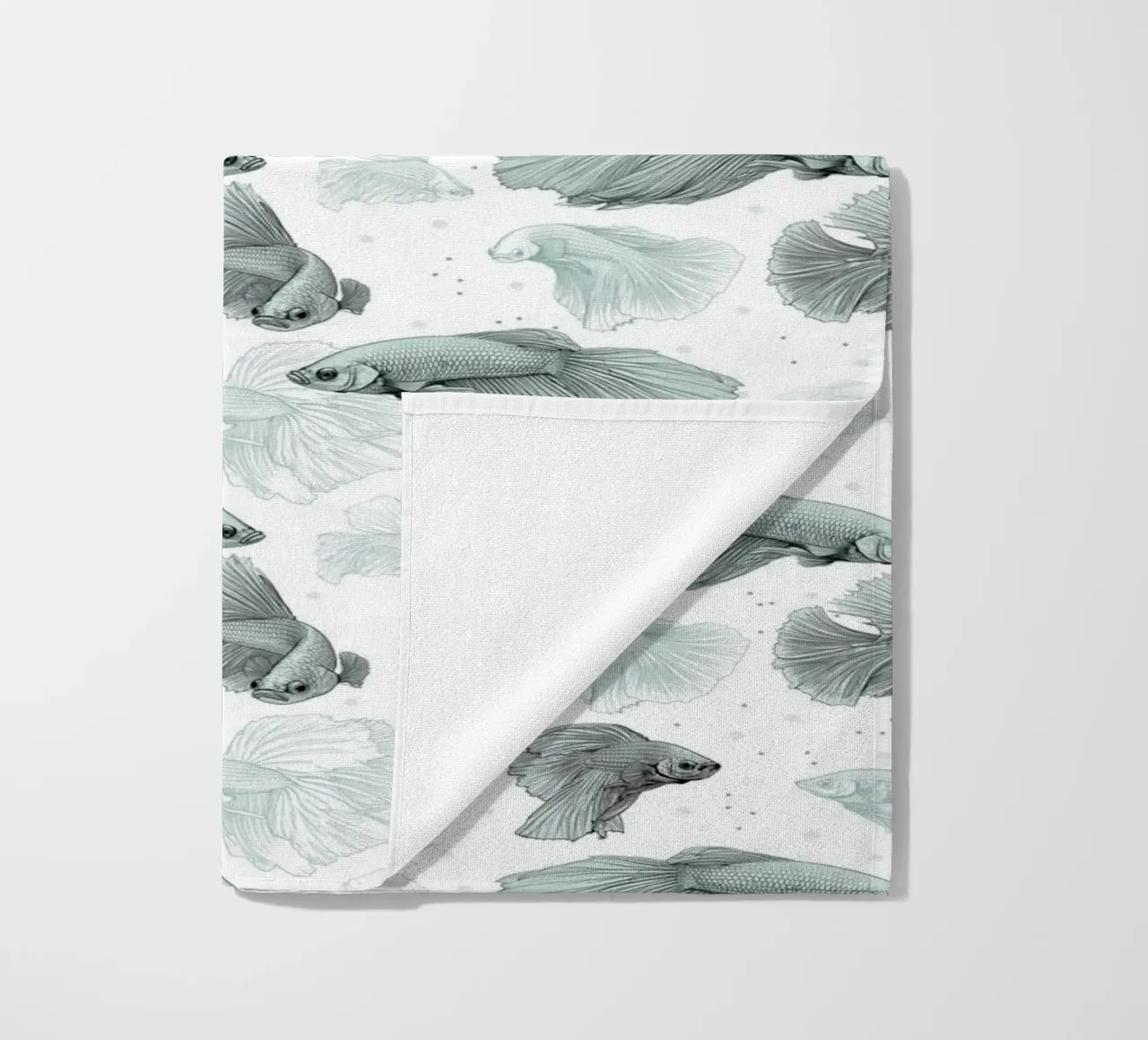 Fighting Fish Pattern beach towel by Face & Content