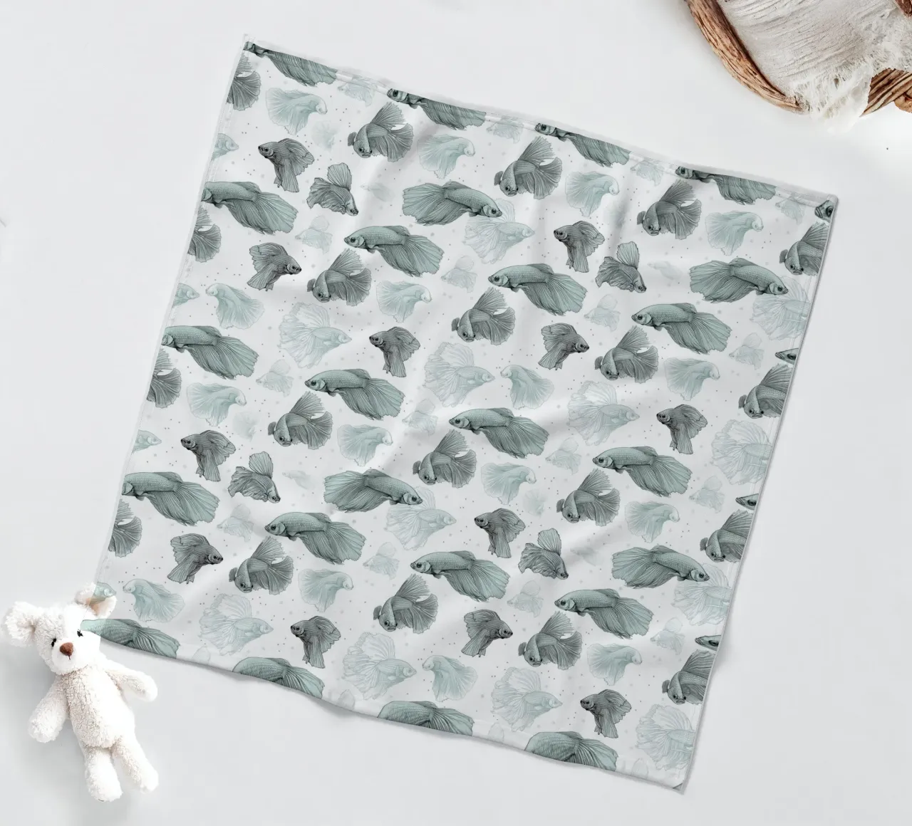 Modello di pesce combattente coperta in pile da Face & Content