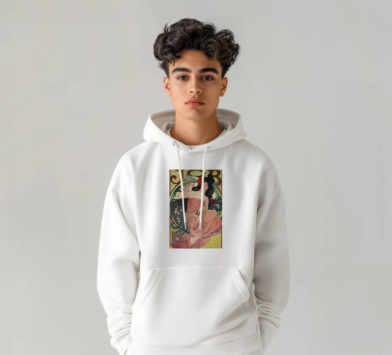Alphonse Mucha - Job hoodie by Timeless Artworks