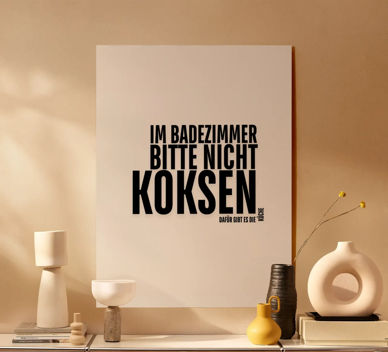 PER FAVORE, NON FATEVI DI COCA IN BAGNO. LA CUCINA SERVE A QUESTO. plexiglass da ArtDesign by KBK