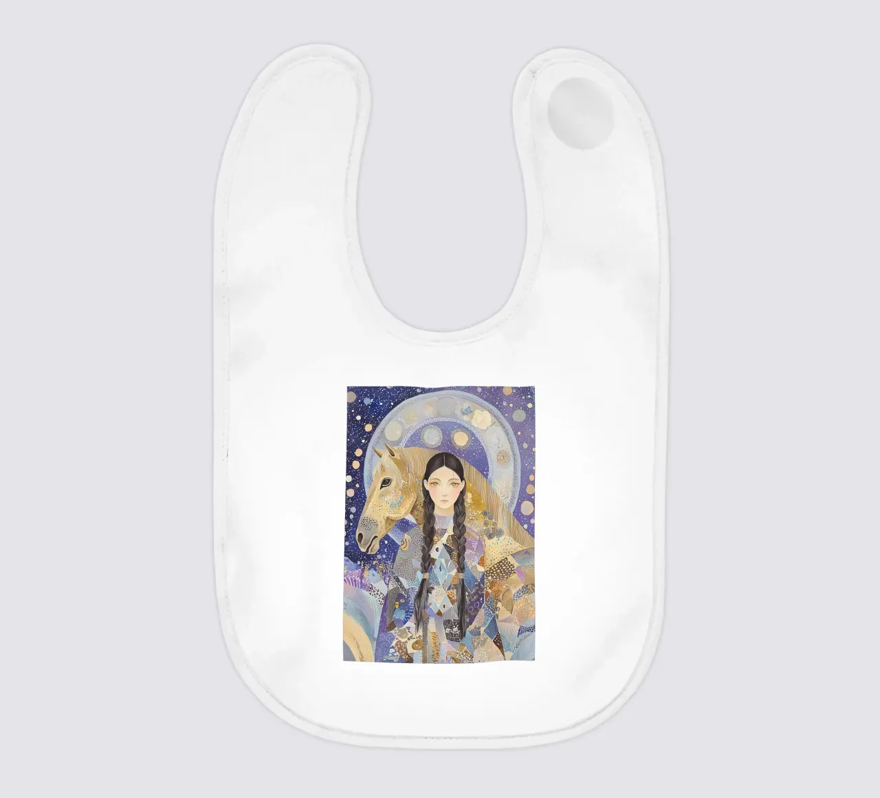 Boho Celestial Print, Pferd Wandkunst, Abstrakte Tier Kunst Babylätzchen von Boheme