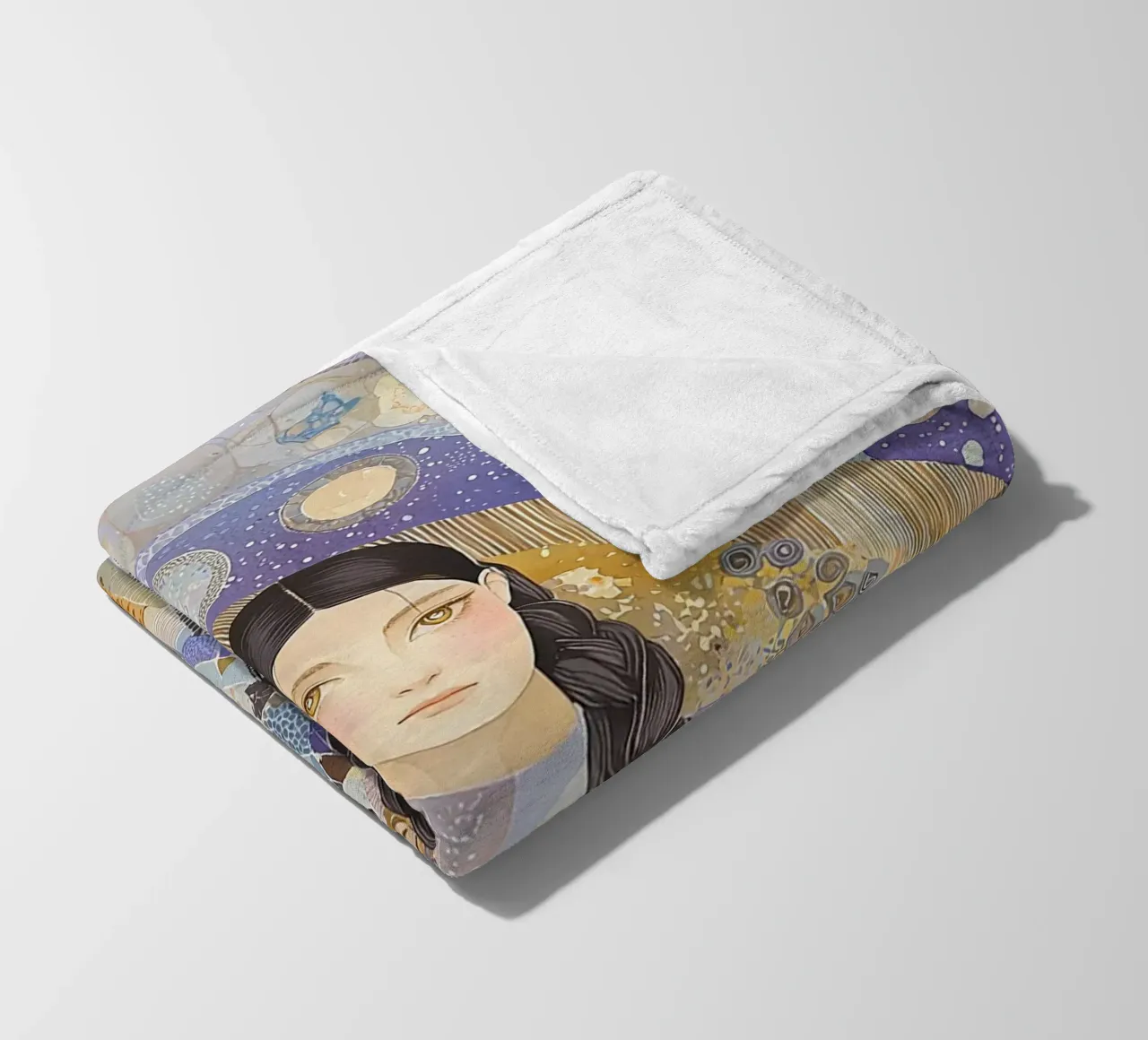 Boho Celestial Print, Pferd Wandkunst, Abstrakte Tier Kunst Fleecedecke von Boheme