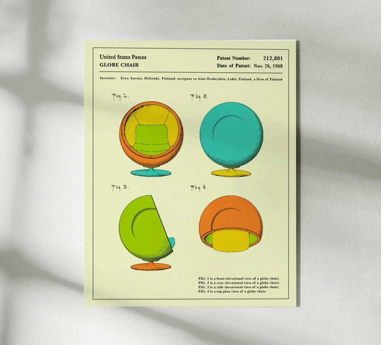Globe Chair (1968) plexiglass da Jazzberry Blue