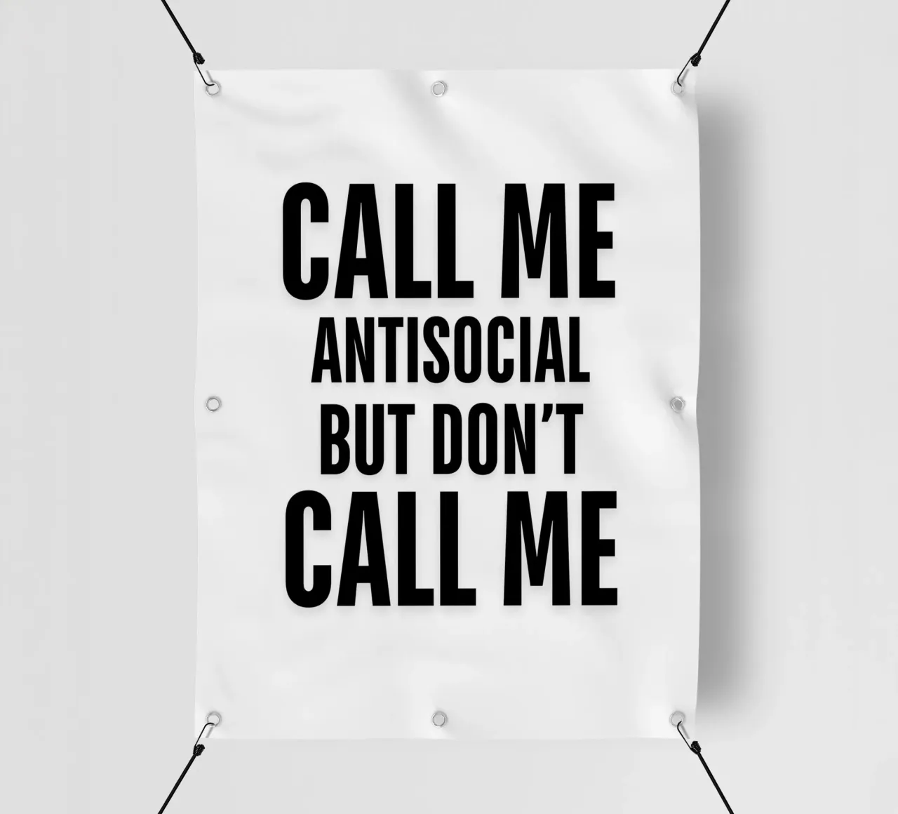 CHIAMATEMI ANTISOCIALE, MA NON CHIAMATEMI telo in pvc da ArtDesign by KBK