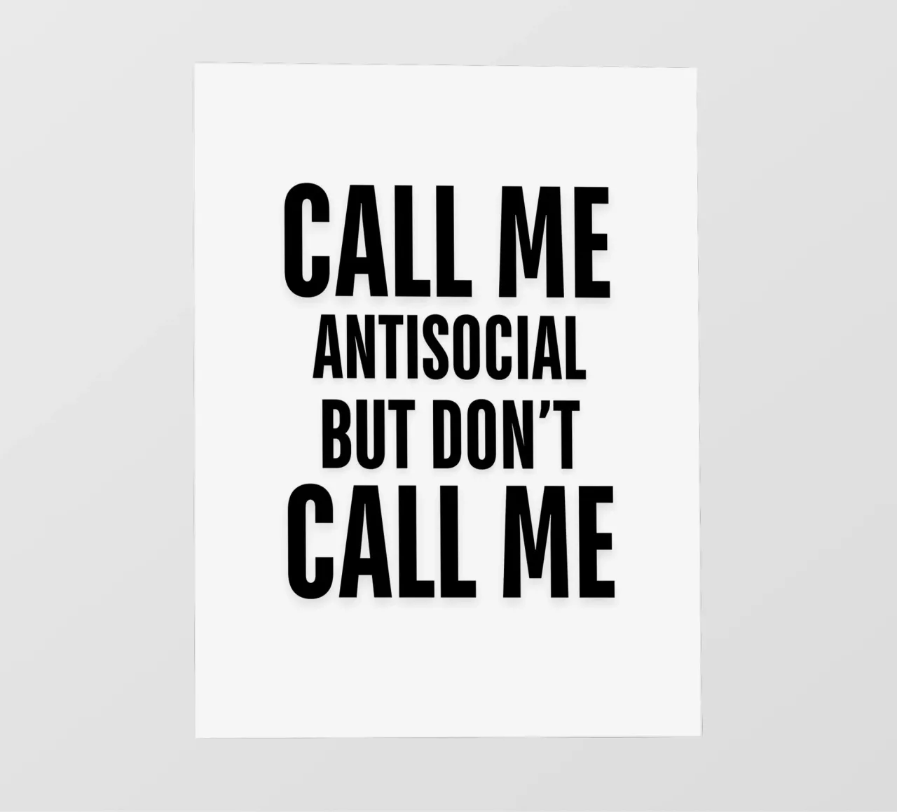 CHIAMATEMI ANTISOCIALE, MA NON CHIAMATEMI telo in pvc da ArtDesign by KBK