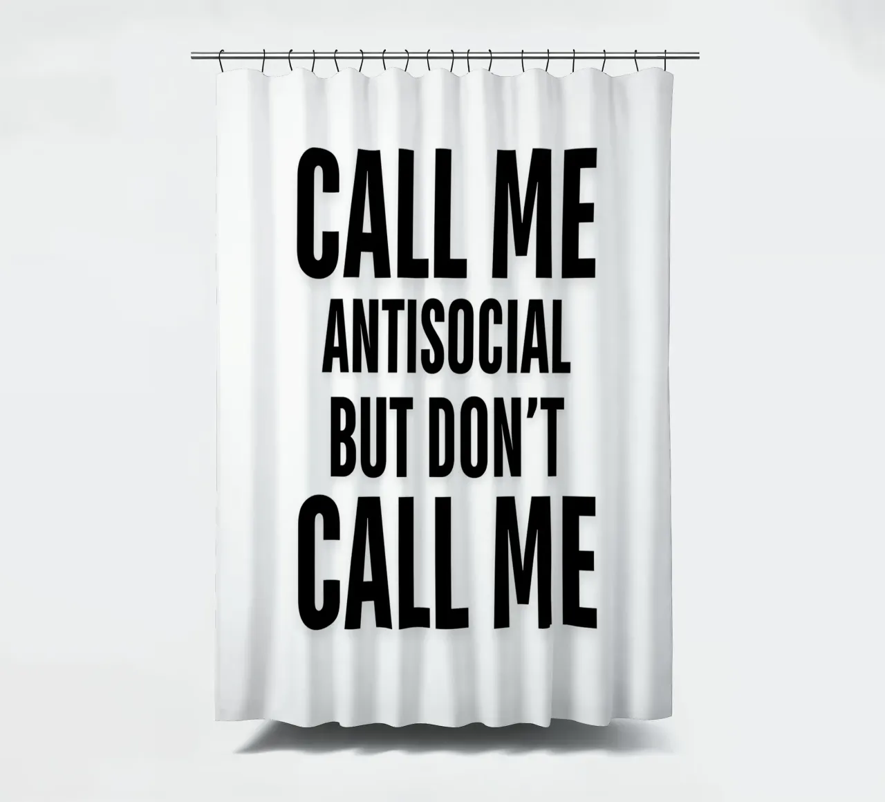 CHIAMATEMI ANTISOCIALE, MA NON CHIAMATEMI tenda da doccia da ArtDesign by KBK