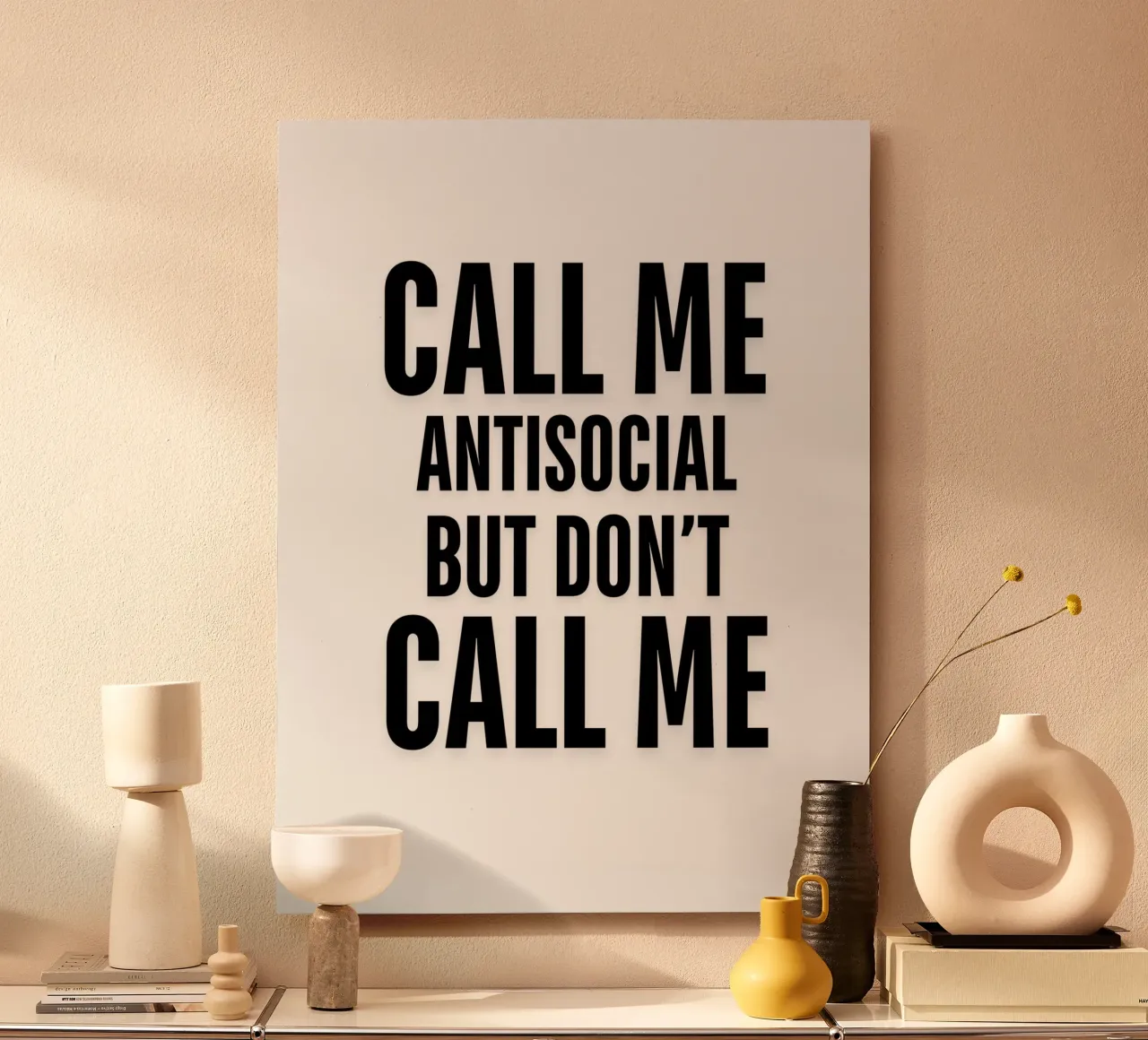 CHIAMATEMI ANTISOCIALE, MA NON CHIAMATEMI alluminio dibond da ArtDesign by KBK