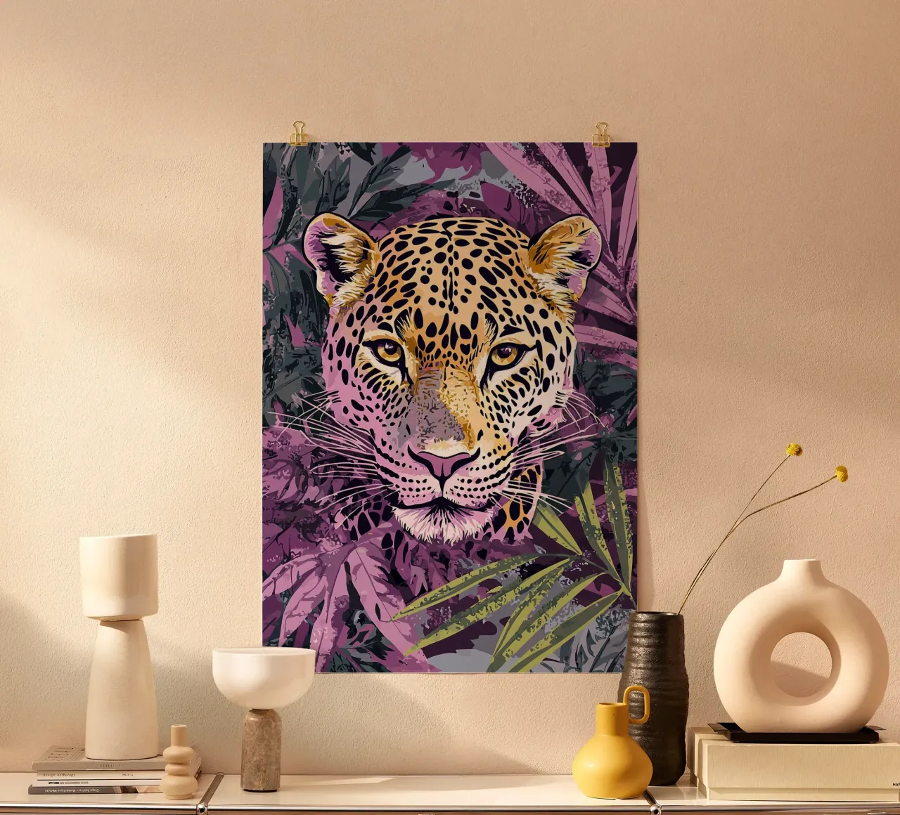 Leopard Boho Print, Abstract Wall Art, Tropical Nursery Art hahnemühle by Boheme