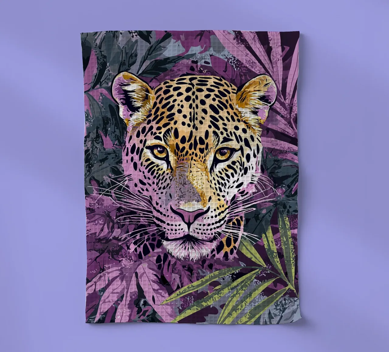 Leopard Boho Print, art mural abstrait, art tropical pour la chambre d'enfant torchon de Boheme