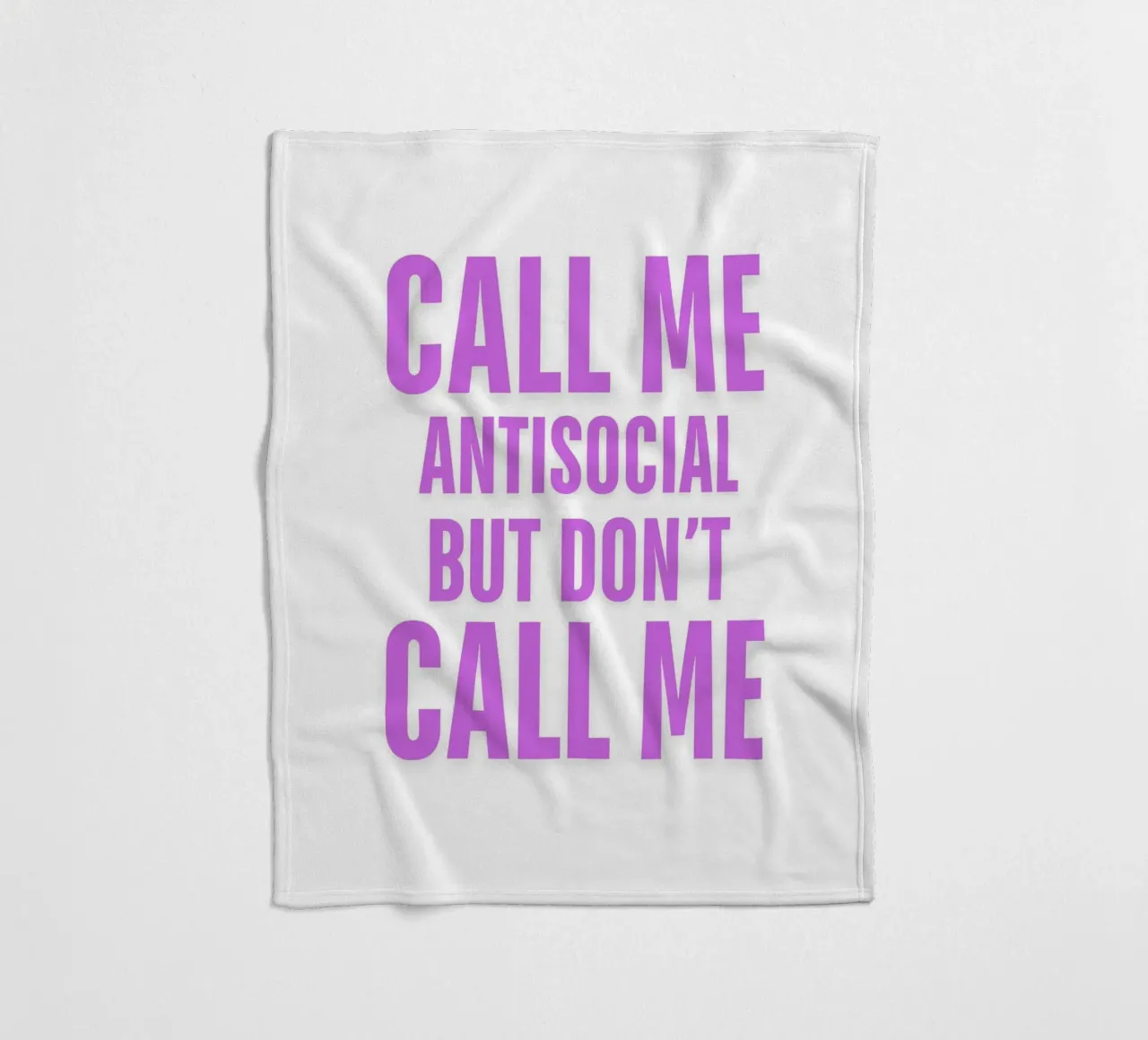 CHIAMATEMI PURE ANTISOCIALE MA NON CHIAMATEMI II coperta in pile da ArtDesign by KBK