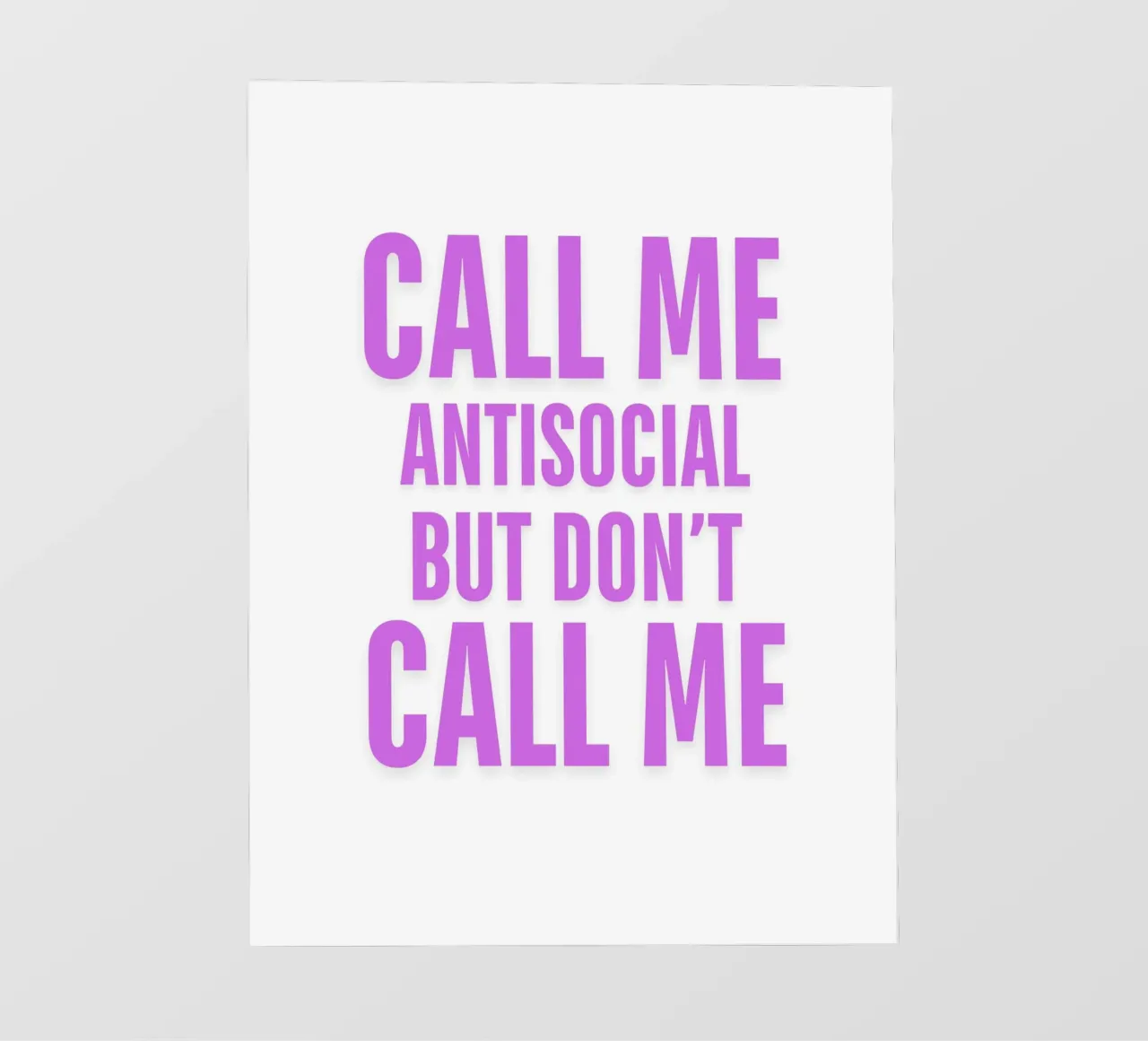 CHIAMATEMI PURE ANTISOCIALE MA NON CHIAMATEMI II telo in pvc da ArtDesign by KBK