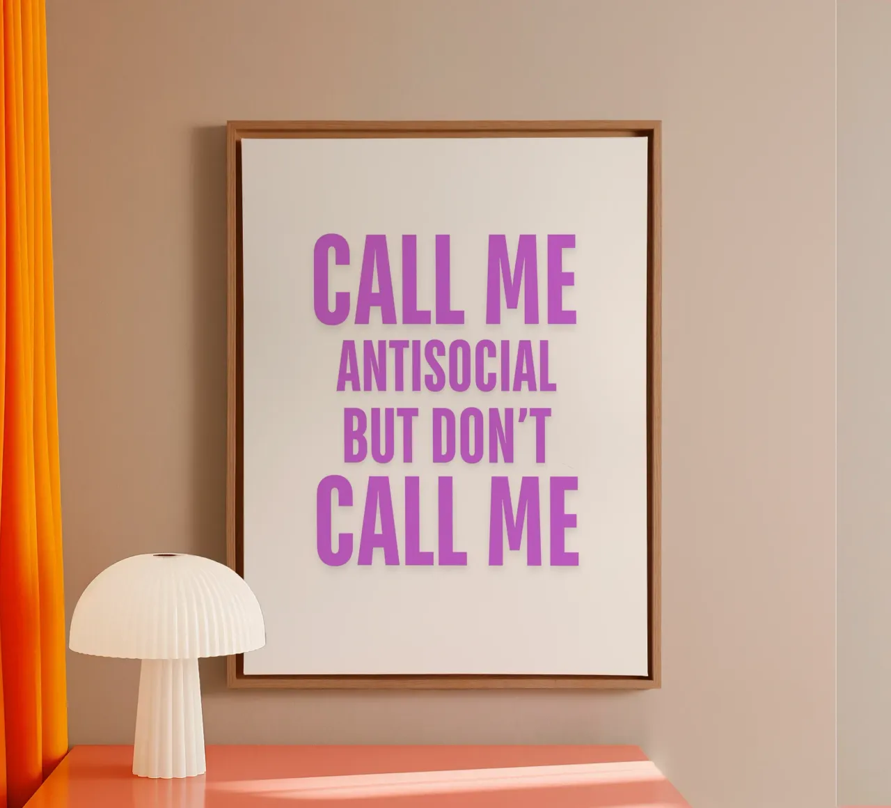CALL ME ANTISOCIAL BUT DON'T CALL ME II canvas by ArtDesign by KBK