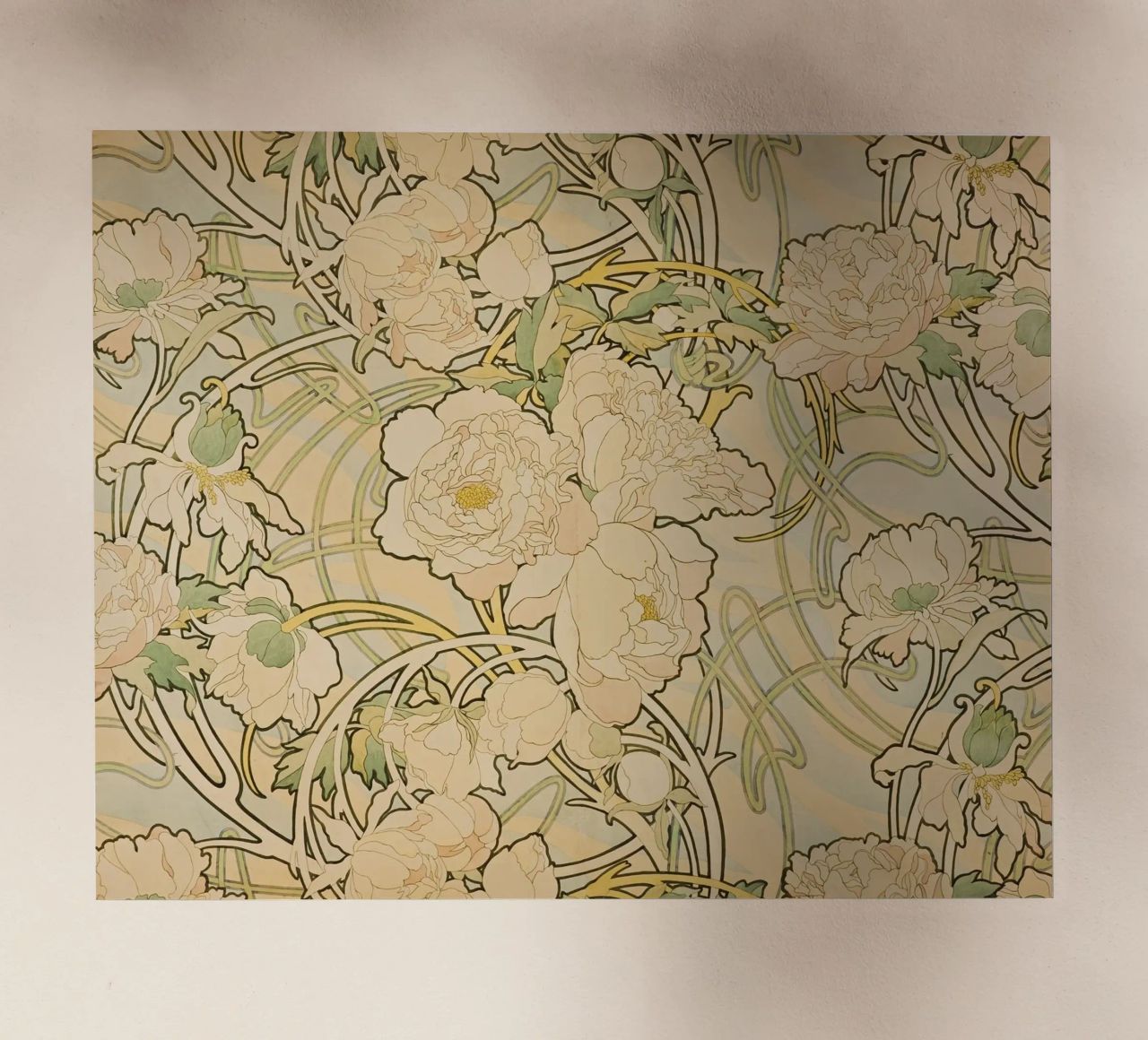Alphonse Mucha - Flores lámina retroiluminada de Timeless Artworks