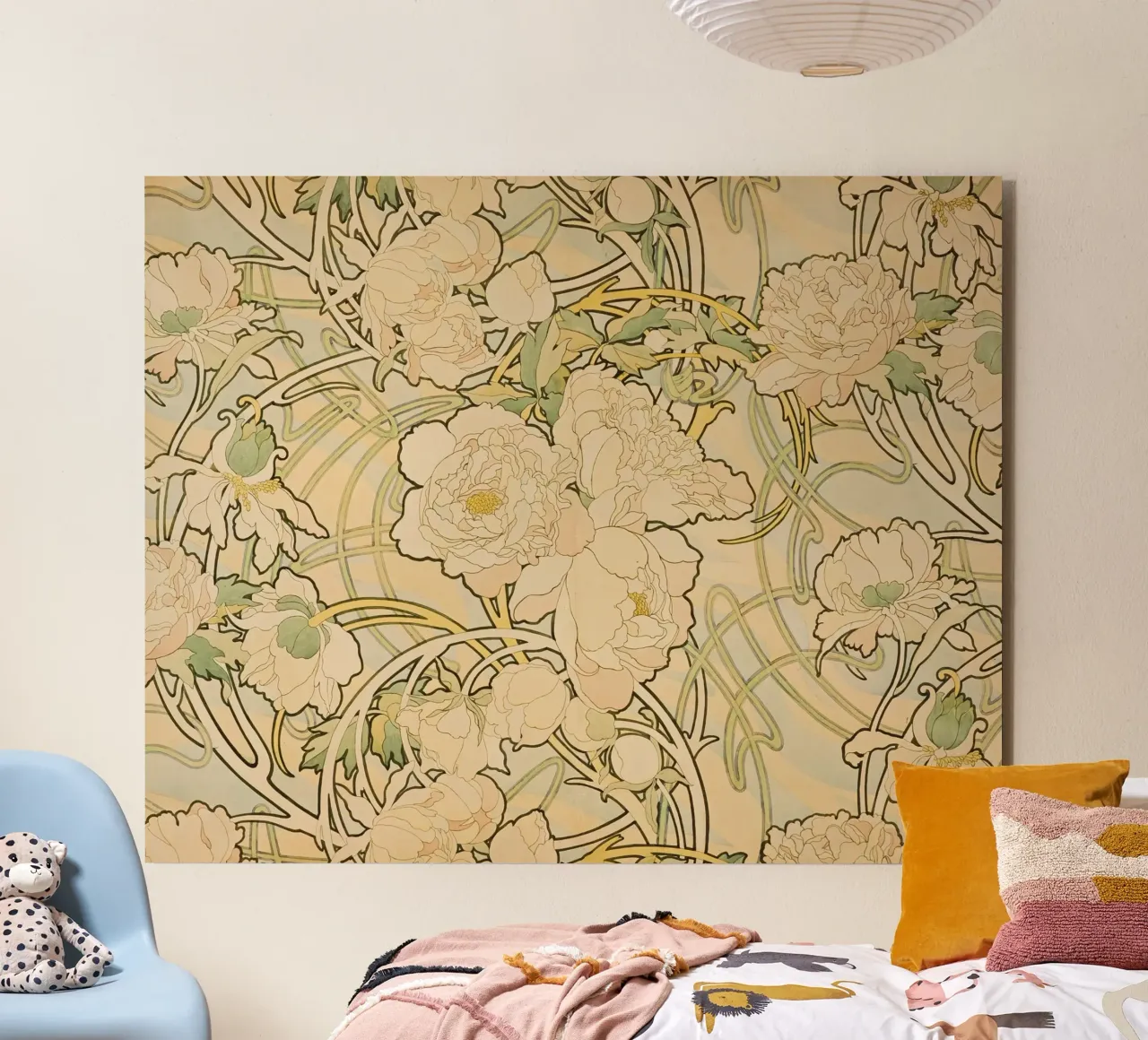 Alphonse Mucha - Fiori alluminio dibond da Timeless Artworks