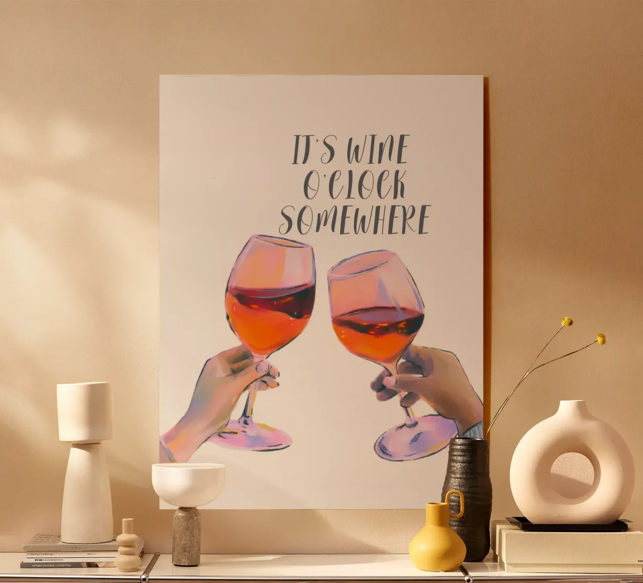 È L'ORA DEL VINO DA QUALCHE PARTE plexiglass da ArtDesign by KBK