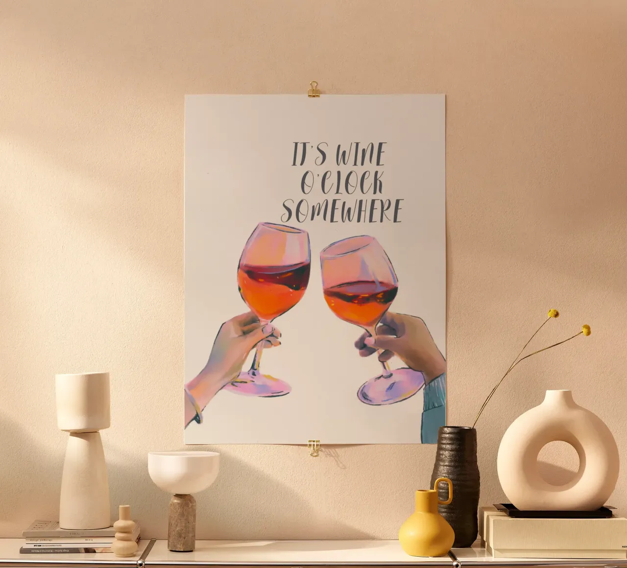 È L'ORA DEL VINO DA QUALCHE PARTE carta hahnemühle da ArtDesign by KBK