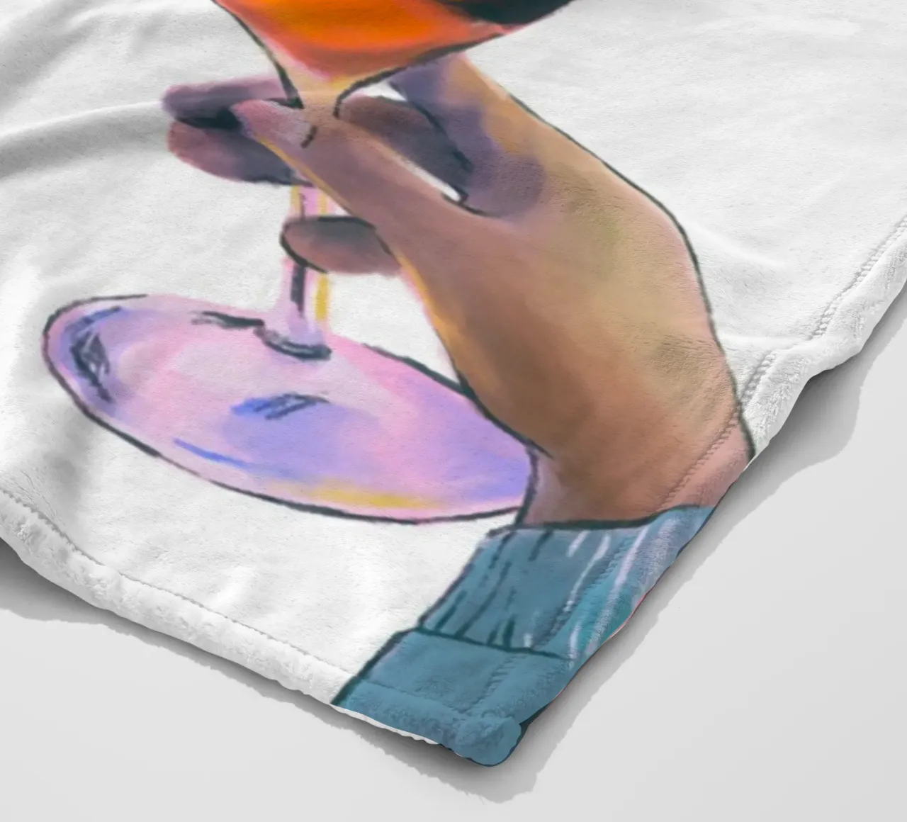 È L'ORA DEL VINO DA QUALCHE PARTE coperta in pile da ArtDesign by KBK