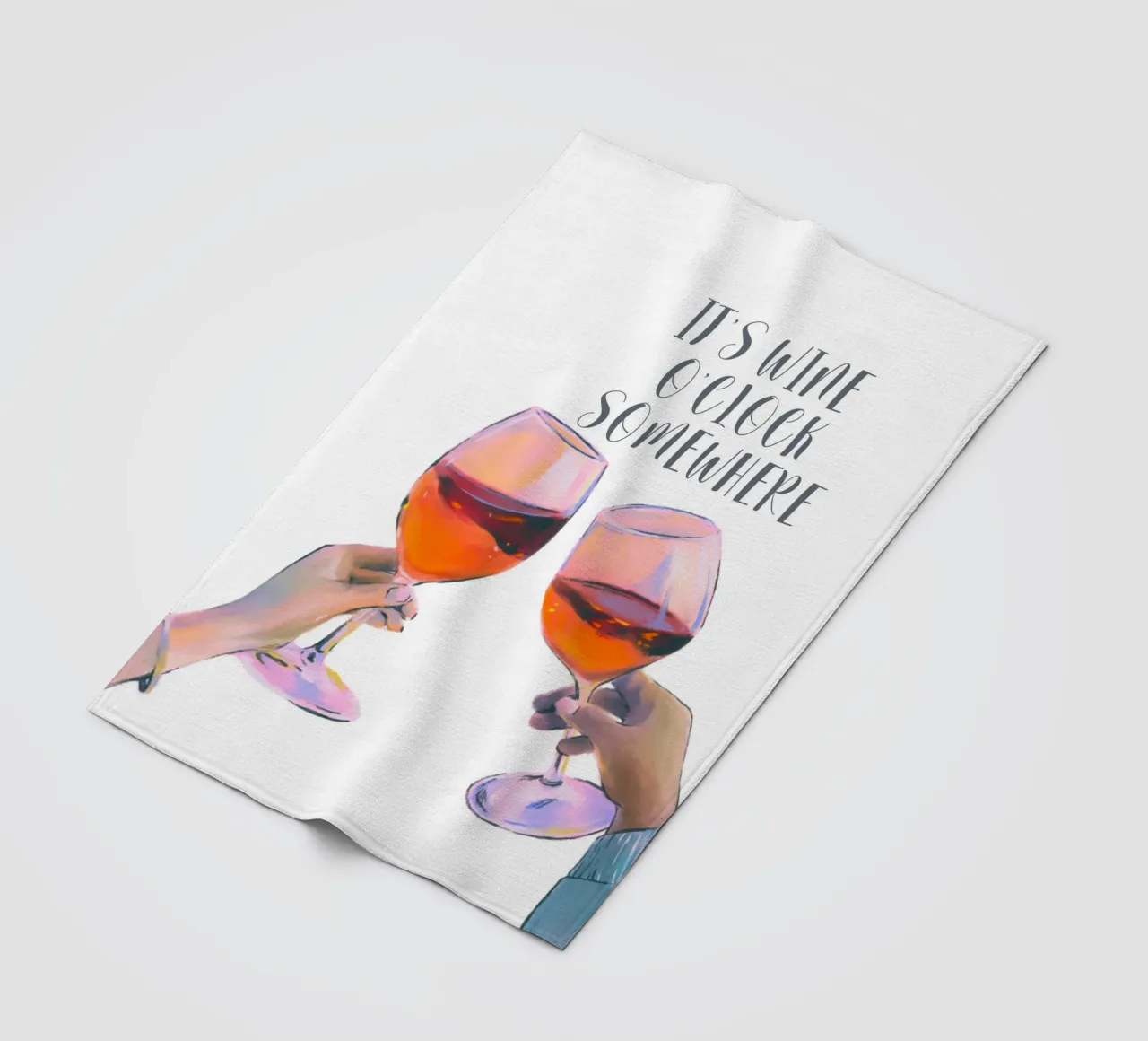 È L'ORA DEL VINO DA QUALCHE PARTE coperta in pile da ArtDesign by KBK