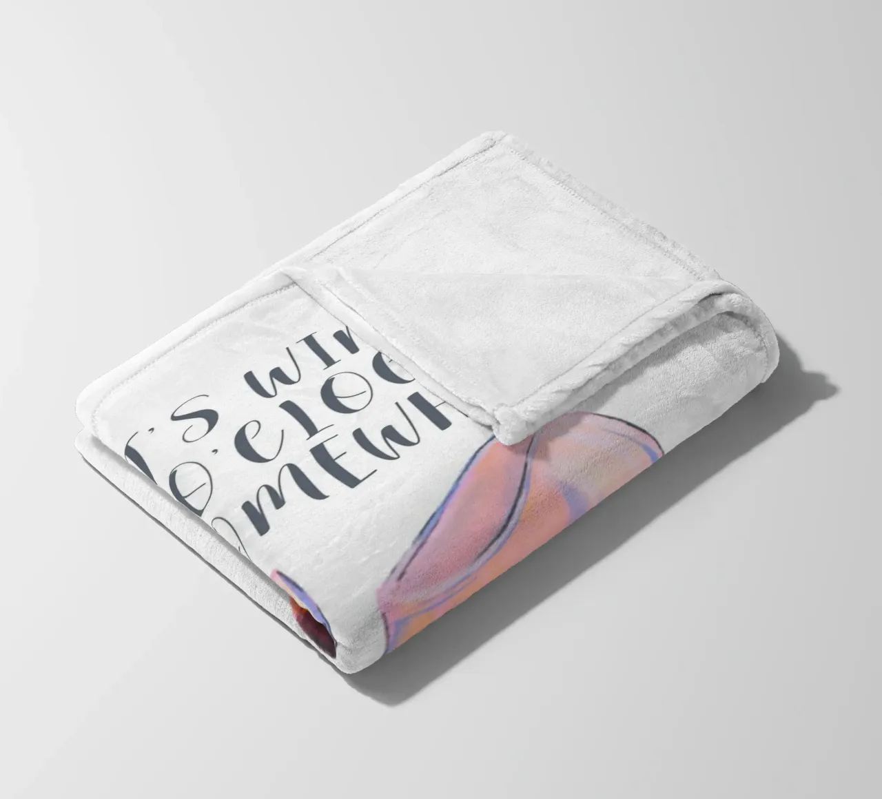 È L'ORA DEL VINO DA QUALCHE PARTE coperta in pile da ArtDesign by KBK