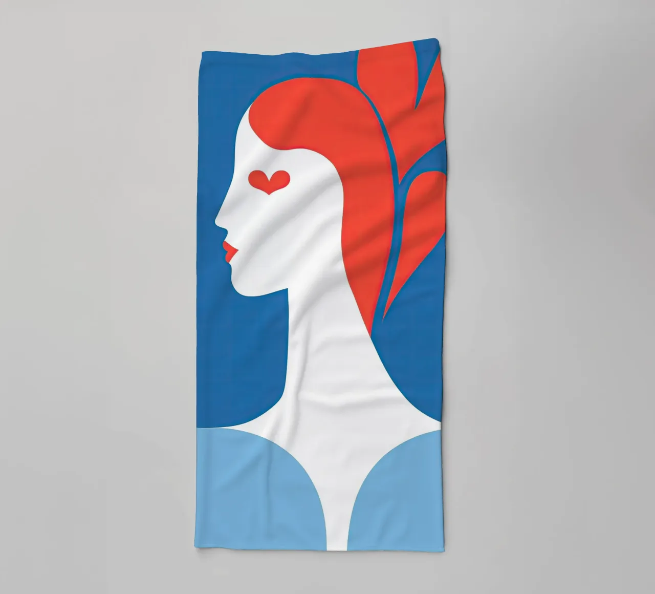 Abstracte hartenkoningin badhanddoek van Autofocus