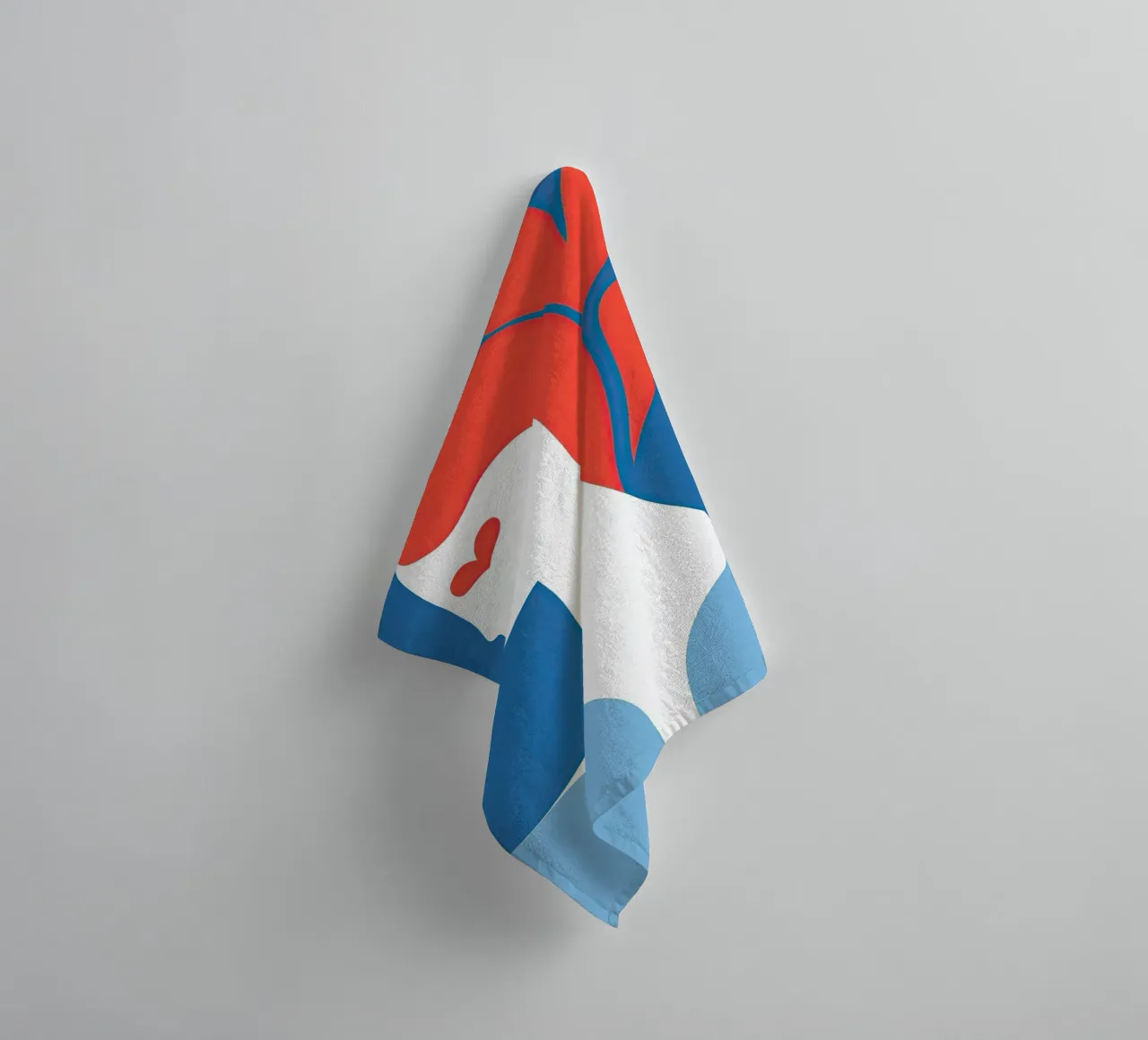 Abstracte hartenkoningin badhanddoek van Autofocus