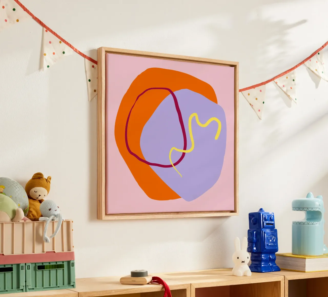 Summer Shapes 3 tela con Cornice a cassetta da Studio Memb