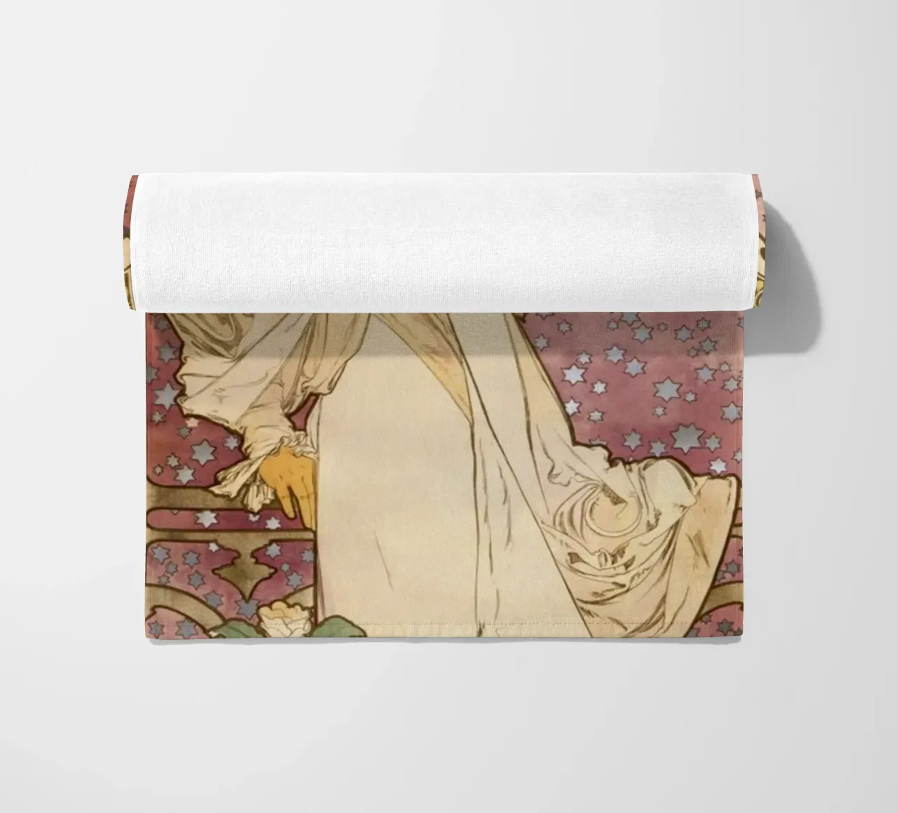 Alphonse Mucha - La signora delle camelie . 1896 telo mare da Timeless Artworks