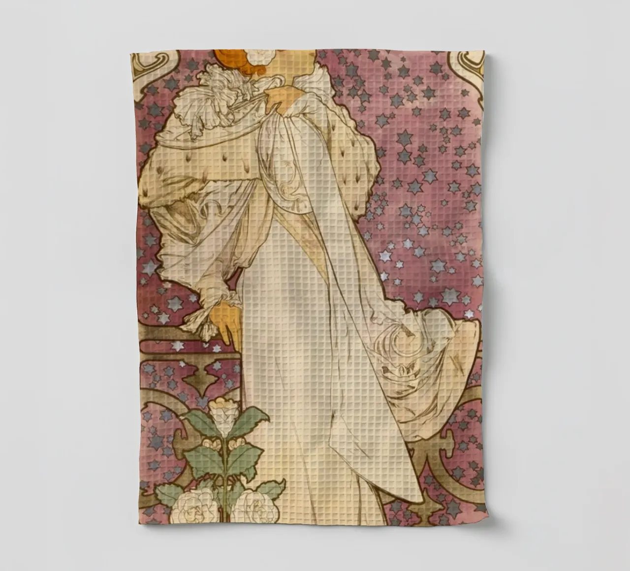 Alphonse Mucha - La signora delle camelie . 1896 canovaccio da cucina da Timeless Artworks