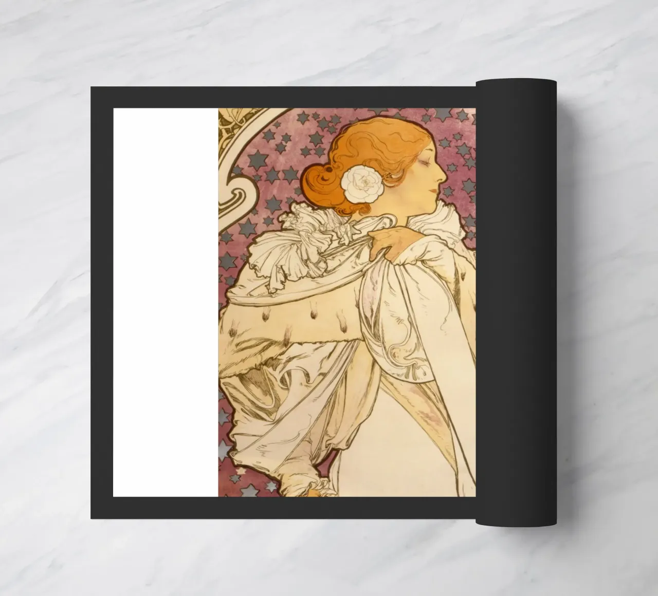 Alphonse Mucha - La signora delle camelie zerbino da Timeless Artworks