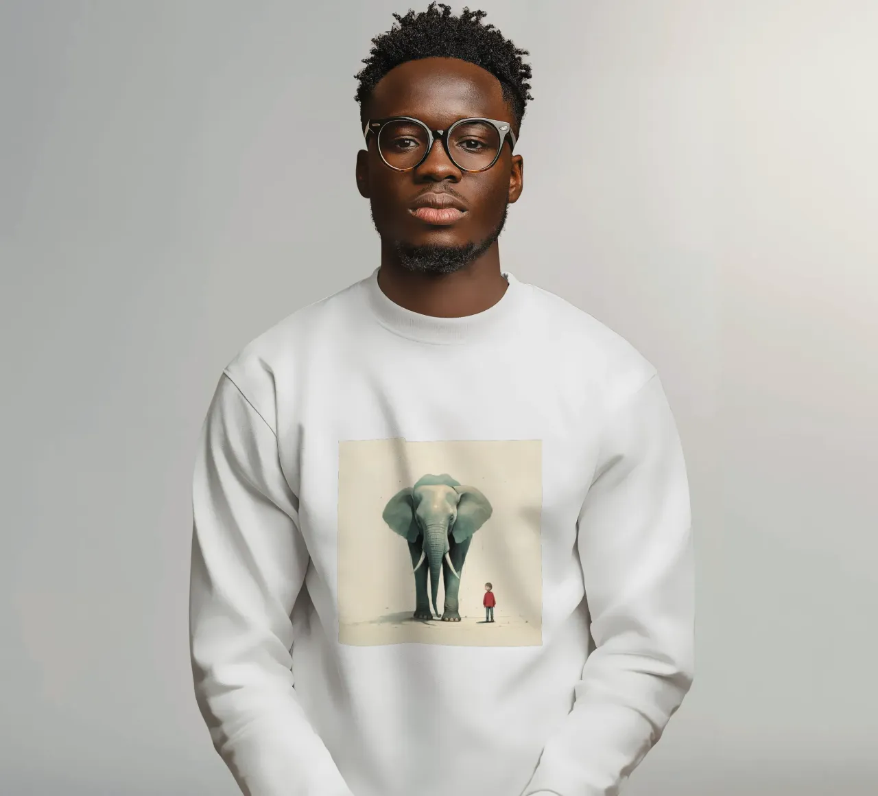 Elefante minimale 2 felpa da Minimal Animal Art