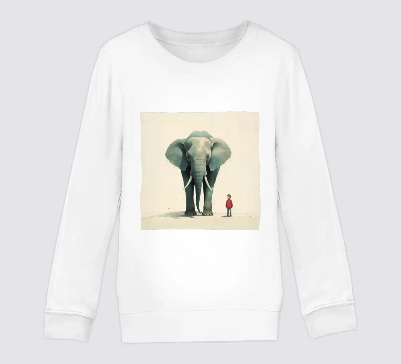 Elefante minimale 2 felpa bambino da Minimal Animal Art