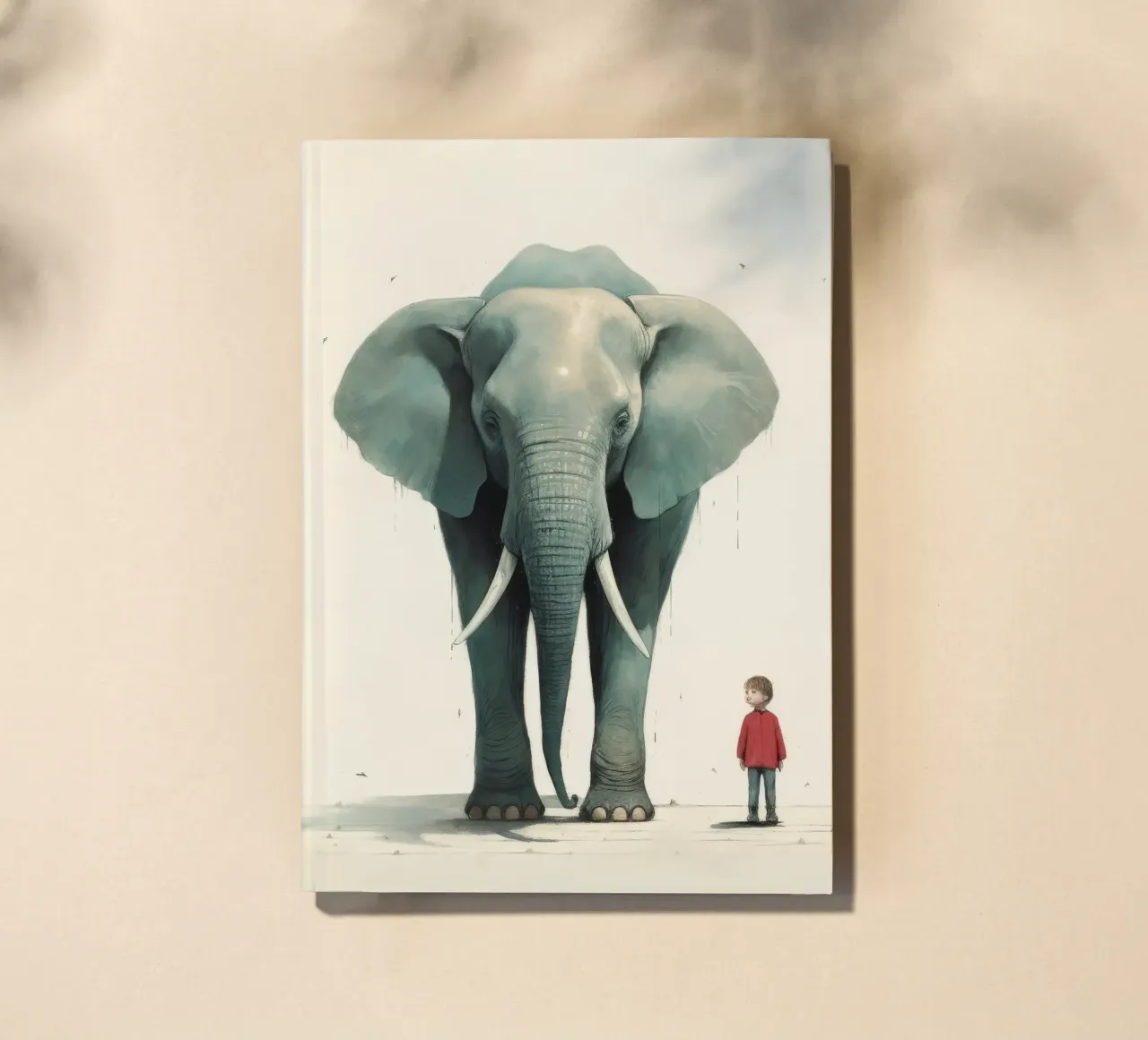 Minimal Elephant 2 notebook by Minimal Animal Art
