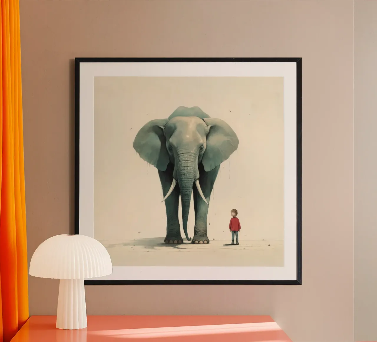 Minimal Elephant 2 hahnemühle by Minimal Animal Art