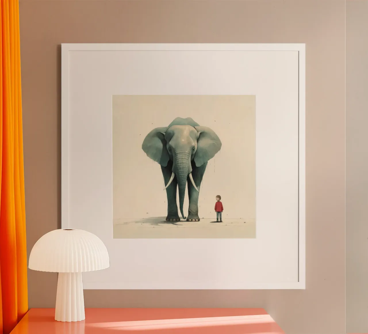 Minimal Elephant 2 hahnemühle by Minimal Animal Art