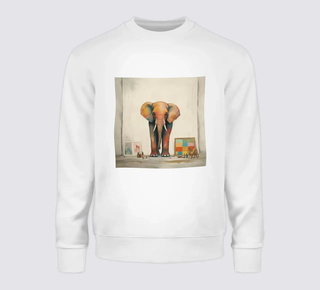 Elefante minimale 3 felpa da Minimal Animal Art