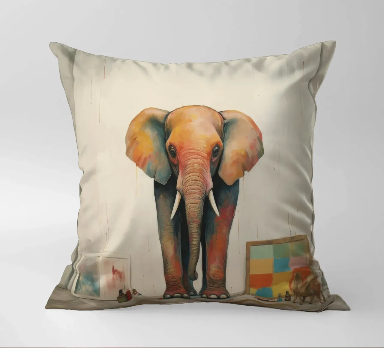 Elefante minimale 3 cuscino da Minimal Animal Art