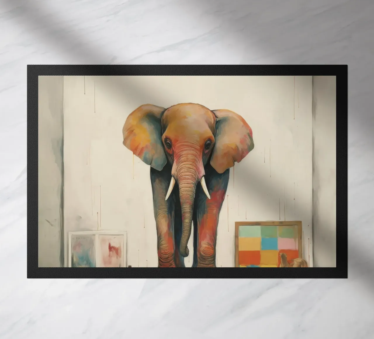 Elefante minimale 3 zerbino da Minimal Animal Art