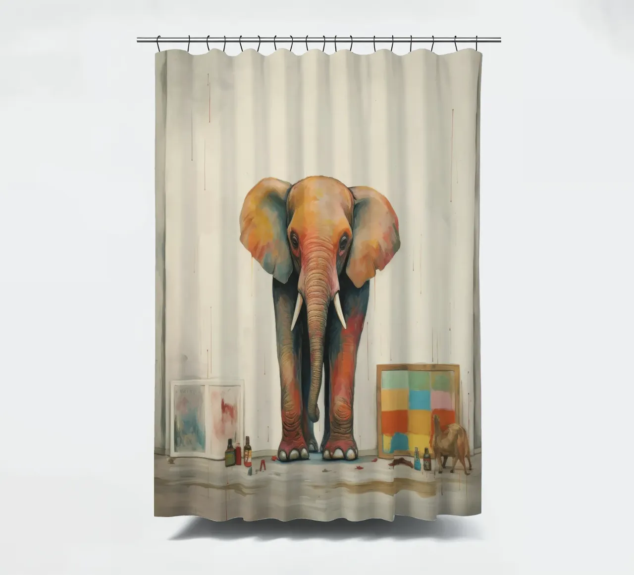 Elefante minimale 3 tenda da doccia da Minimal Animal Art