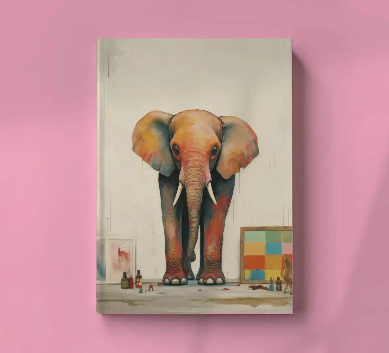 Minimalistischer Elefant 3 Notizbuch von Minimal Animal Art