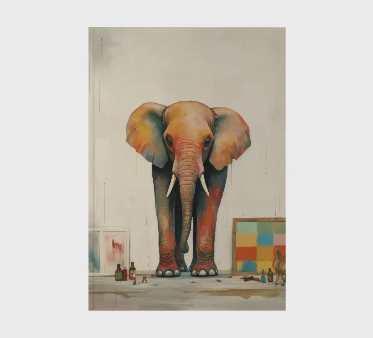 Minimalistischer Elefant 3 Notizbuch von Minimal Animal Art