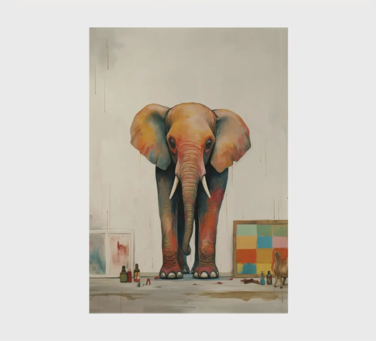 Minimalistischer Elefant 3 Notizbuch von Minimal Animal Art