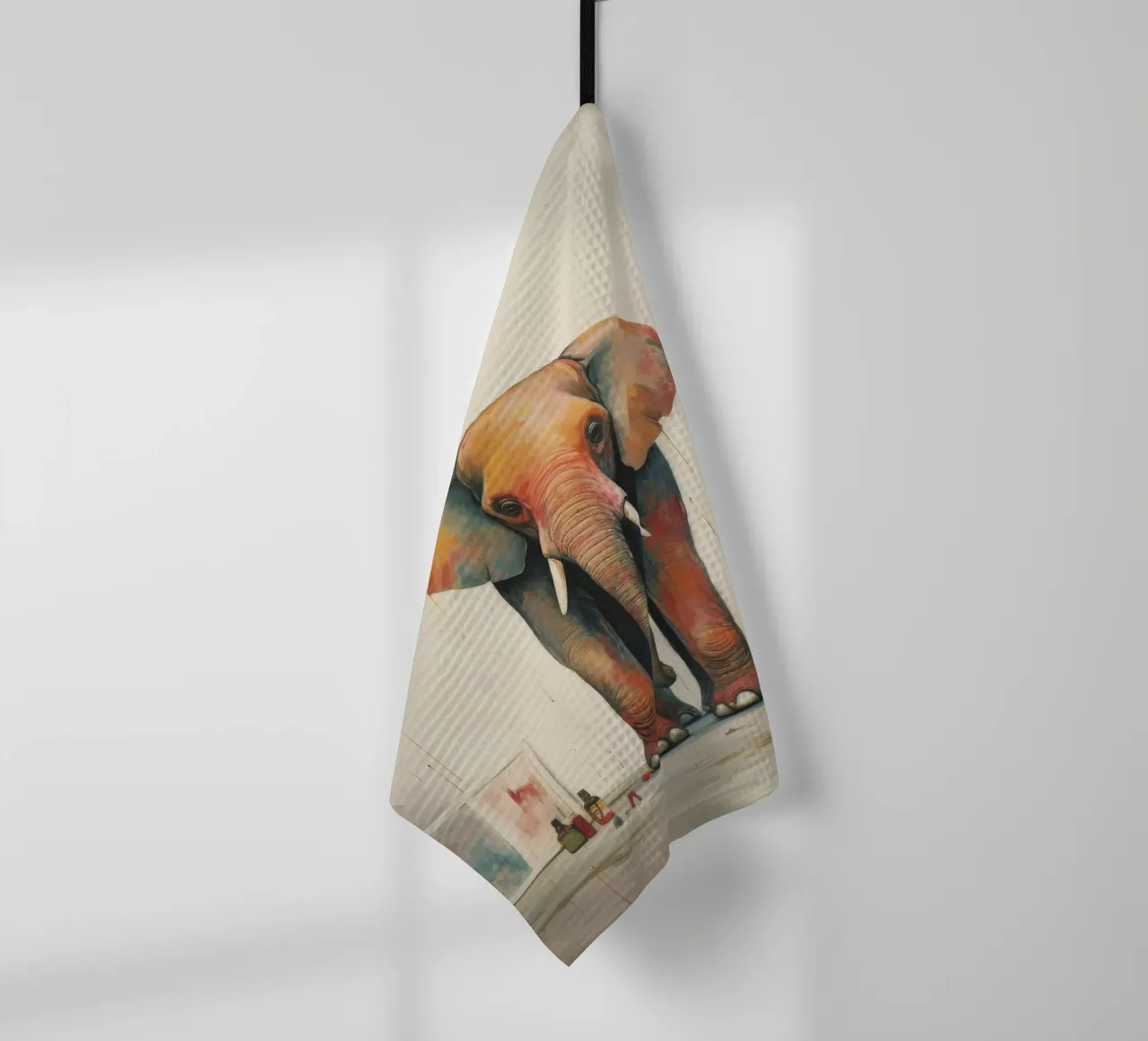 Éléphant minimal 3 torchon de Minimal Animal Art