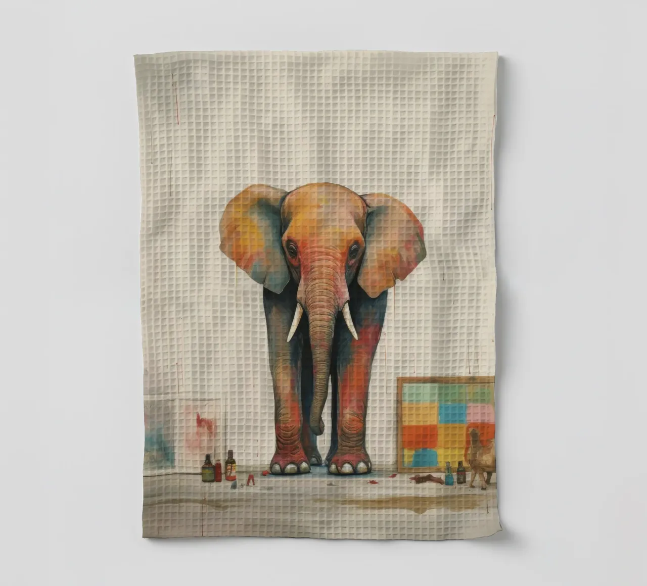 Éléphant minimal 3 torchon de Minimal Animal Art