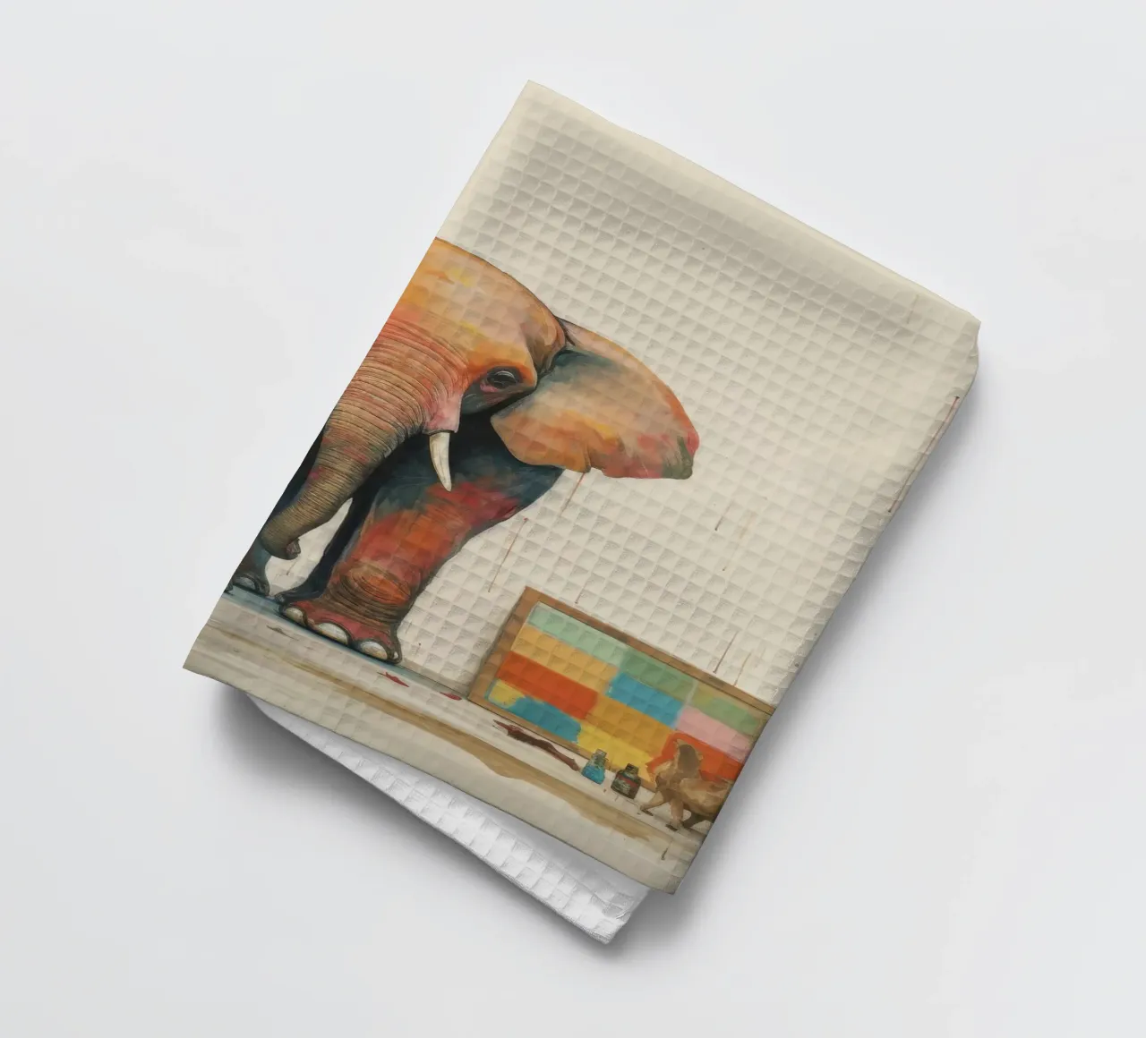 Éléphant minimal 3 torchon de Minimal Animal Art