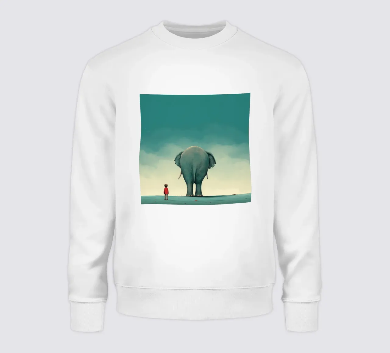 Elefante minimale 4 felpa da Minimal Animal Art