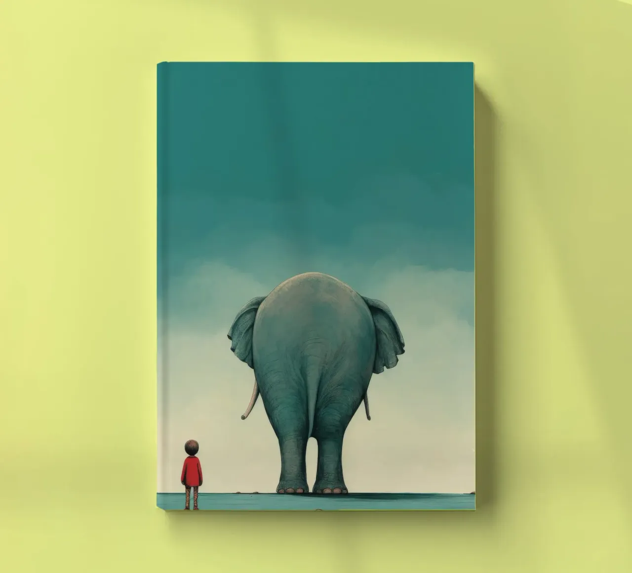 Minimal Elephant 4 notebook by Minimal Animal Art