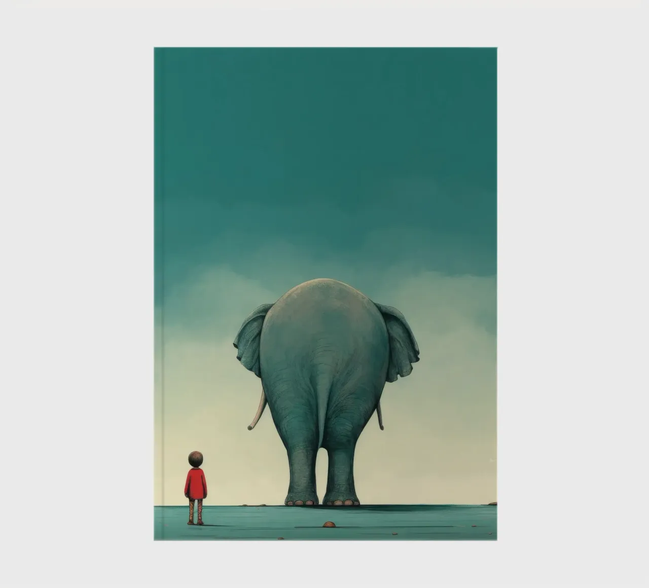 Minimal Elephant 4 notebook by Minimal Animal Art