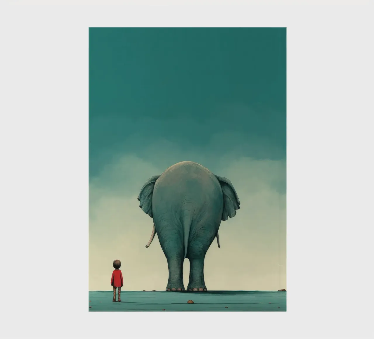 Minimal Elephant 4 notebook by Minimal Animal Art
